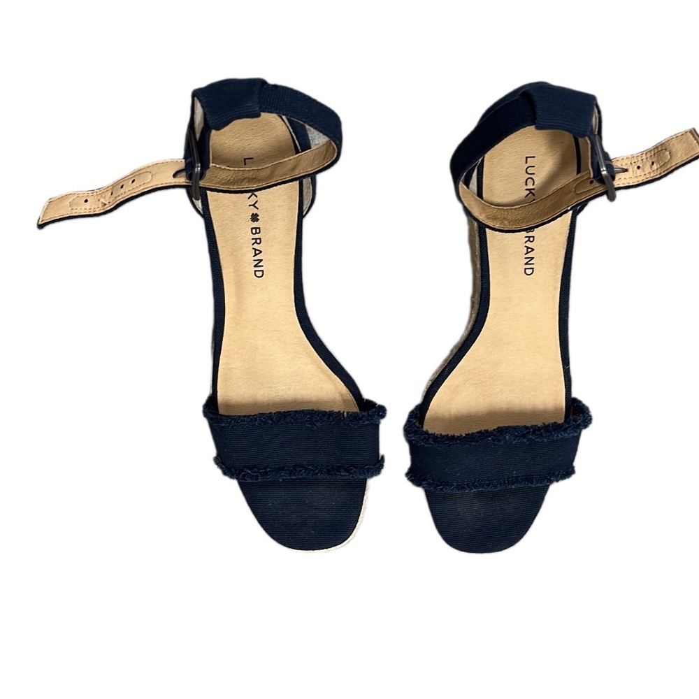 Women’s Navy Lucky Brand Platform Sandals Size 9.5